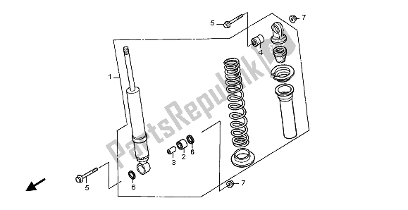 Toutes les pièces pour le Coussin Avant du Honda TRX 450 FE Fourtrax Foreman ES 2002