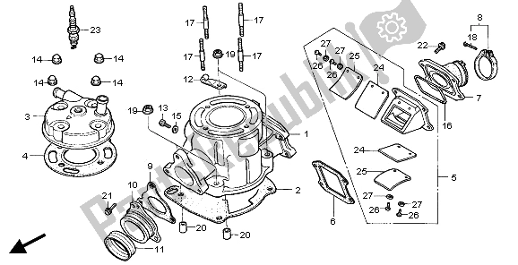 Todas las partes para Cilindro Y Culata de Honda CR 80R 1995