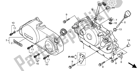 Toutes les pièces pour le Couvercle De Carter Droit du Honda VT 750C2S 2011