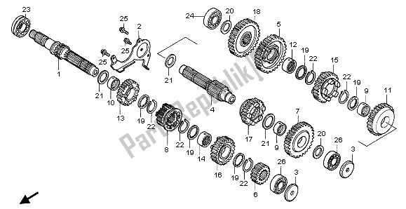 All parts for the Transmission of the Honda NTV 650 1997