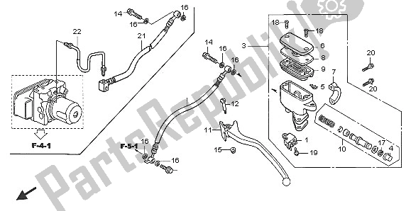 Tutte le parti per il Pompa Freno Posteriore del Honda FJS 600A 2005