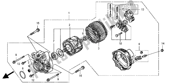 Wszystkie części do Generator Honda GL 1800 2012