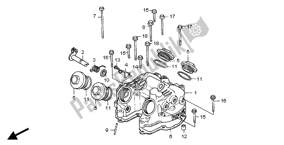 Todas las partes para Cubierta De Tapa De Cilindro de Honda XR 600R 1997
