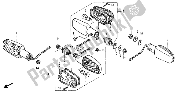 Tutte le parti per il Winker del Honda CB 1100 SF 2001