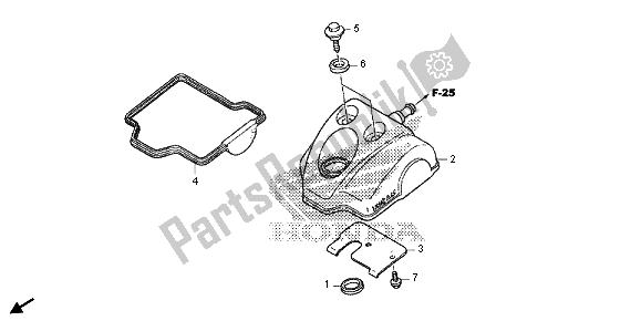 Toutes les pièces pour le Le Couvre-culasse du Honda CRF 250X 2013