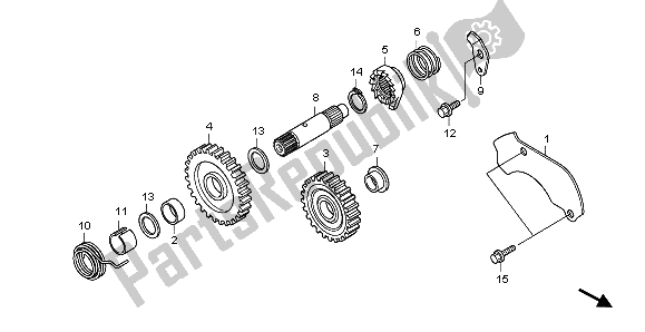 All parts for the Kick Starter Spindle of the Honda CRF 150R SW 2007