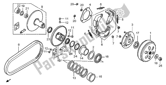 Wszystkie części do Nap? Dzana Twarz Honda FES 125 2010