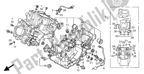 Tutte le parti per il Carter del Honda XL 1000V 2004