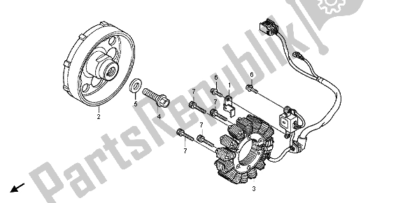 Toutes les pièces pour le Générateur du Honda CBR 1000 RR 2012
