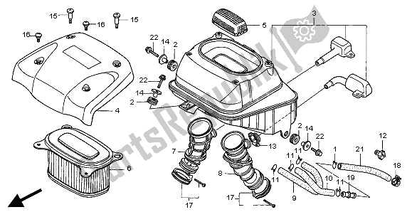 All parts for the Air Cleaner of the Honda XRV 750 Africa Twin 2000