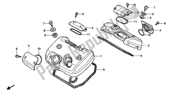 Todas las partes para Cubierta De Tapa De Cilindro de Honda VT 600C 1989