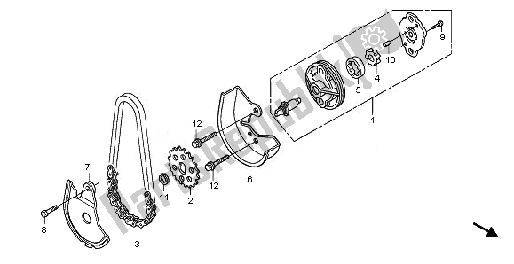 Tutte le parti per il Pompa Dell'olio del Honda SH 125 2011