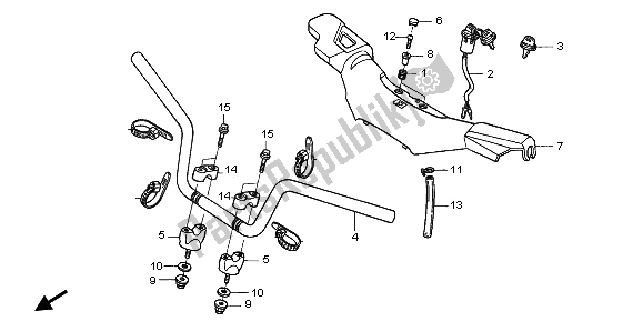 Toutes les pièces pour le Tuyau De Poignée du Honda TRX 300 EX Sporttrax 2001