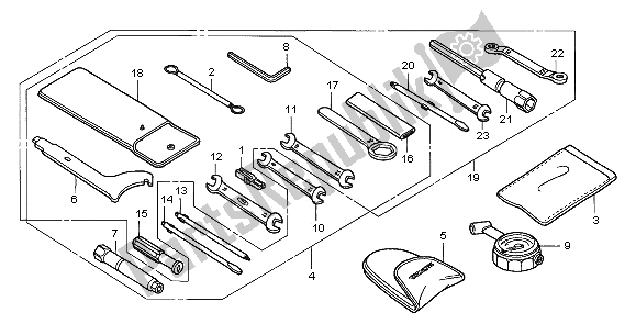 All parts for the Tools of the Honda CB 600F2 Hornet 2002