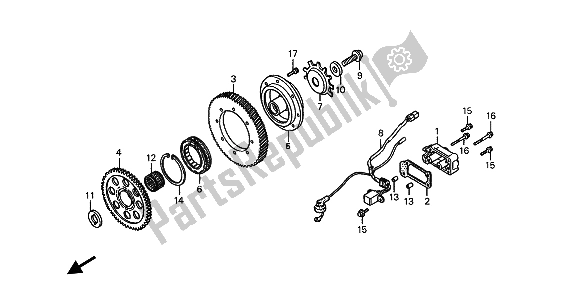 Todas las partes para Embrague De Arranque de Honda ST 1100 1991