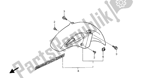 Todas las partes para Guardabarros Delantero de Honda NT 650V 2002