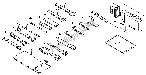 All parts for the Tools of the Honda VT 750 SA 2010