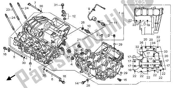 Alle onderdelen voor de Carter van de Honda CBR 1000 RR 2010