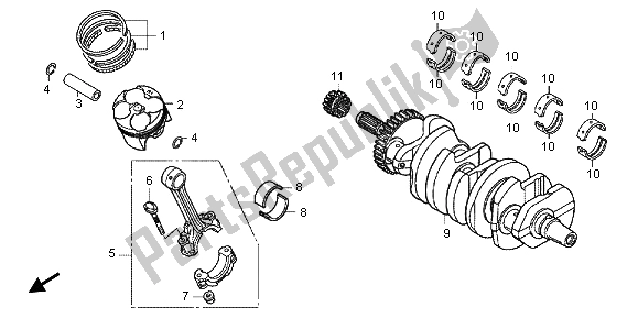 Tutte le parti per il Albero Motore E Pistone del Honda CB 600F Hornet 2012