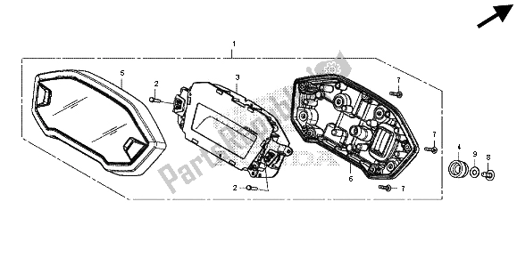 All parts for the Meter (mph) of the Honda CB 500F 2013