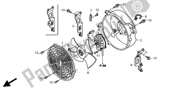 Todas las partes para Ventilador de Honda TRX 500 FE Foretrax Foreman ES 2010