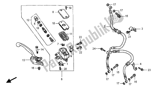 Todas las partes para Fr. Cilindro Maestro Del Freno de Honda CBR 600F 2001