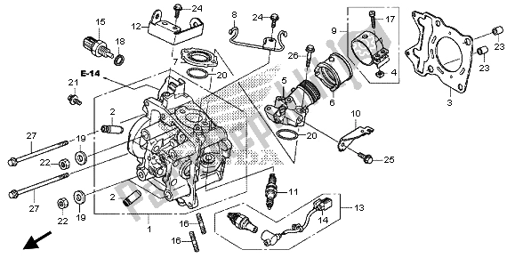 Tutte le parti per il Testata del Honda SH 125 2013