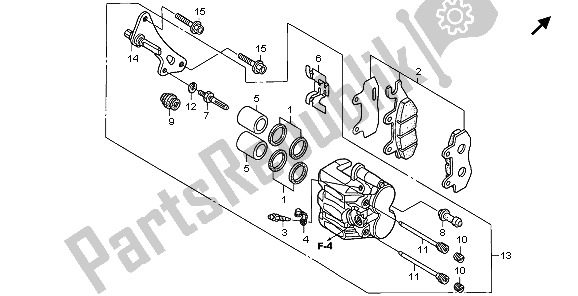 Toutes les pièces pour le étrier De Frein Avant du Honda XL 125V 2009