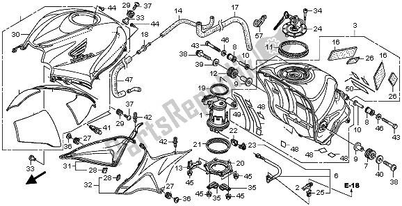 Wszystkie części do Zbiornik Paliwa Honda CBR 600 RR 2010