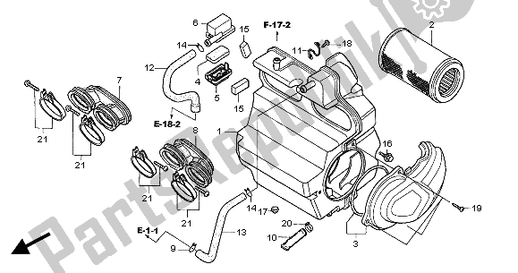 Todas las partes para Filtro De Aire de Honda CB 600F Hornet 2004