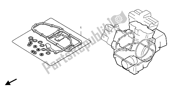 All parts for the Eop-2 Gasket Kit B of the Honda VFR 800 FI 2001