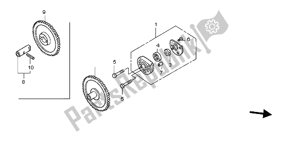 All parts for the Oil Pump of the Honda NPS 50 2012