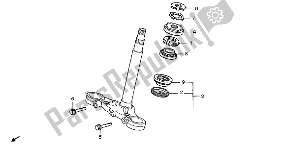 Tutte le parti per il Gambo Dello Sterzo del Honda CBF 600S 2006
