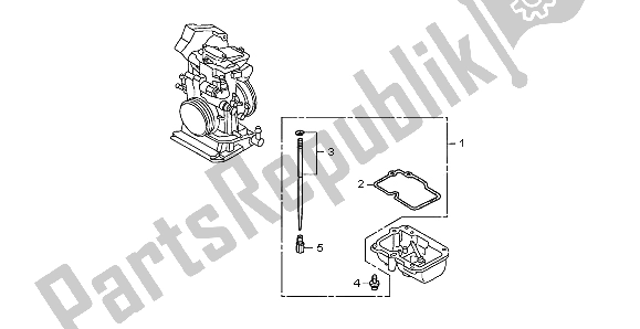 All parts for the Carburetor O. P. Kit of the Honda CRF 250R 2004