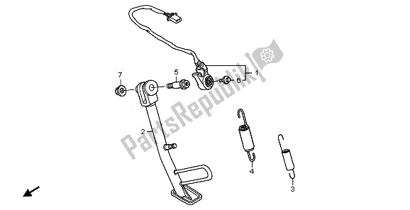 All parts for the Stand of the Honda XL 1000 VA 2010