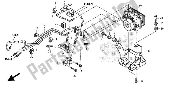 Alle onderdelen voor de Abs Modulator van de Honda NC 700 SA 2012