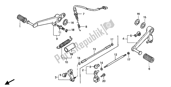 All parts for the Pedal of the Honda CBR 900 RR 1994