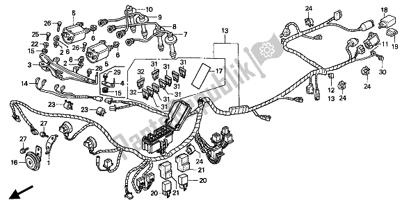Toutes les pièces pour le Faisceau De Câbles du Honda CBR 1000F 1994