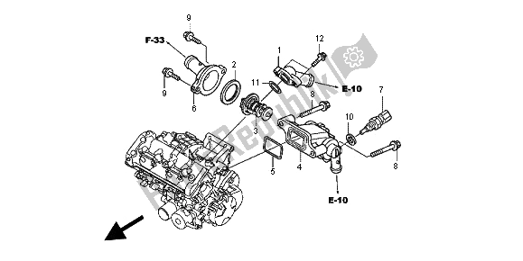 Toutes les pièces pour le Thermostat du Honda CBR 600 FA 2012