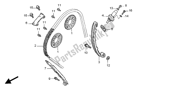 Tutte le parti per il Catena A Camme E Tenditore del Honda CBR 600F 2002