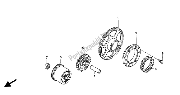 Todas las partes para Embrague De Arranque de Honda VTR 1000 SP 2004