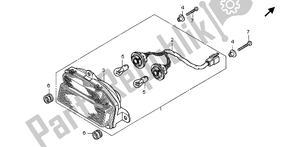 All parts for the Taillight of the Honda CBR 900 RR 1995