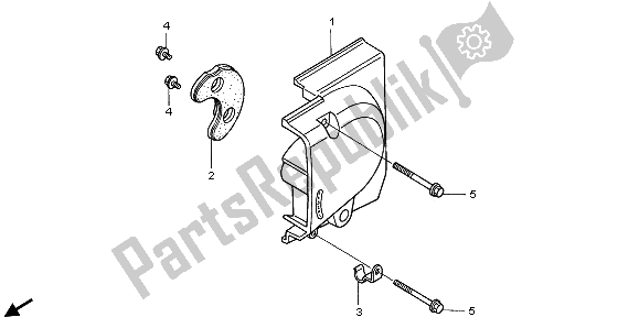 Todas las partes para Tapa Del Cárter Trasero Izquierdo de Honda CMX 250C 1996