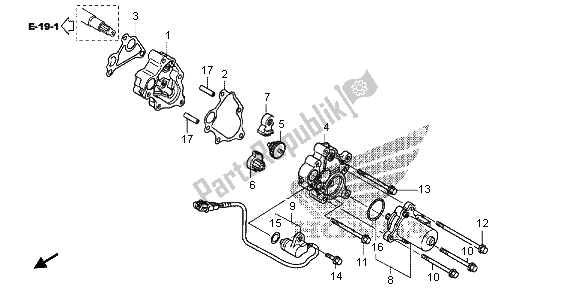 Alle onderdelen voor de Reductiekast van de Honda VFR 1200 XD 2012