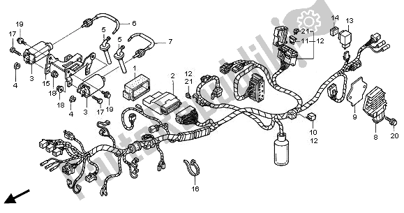 Todas las partes para Arnés De Cables de Honda CBF 500A 2008