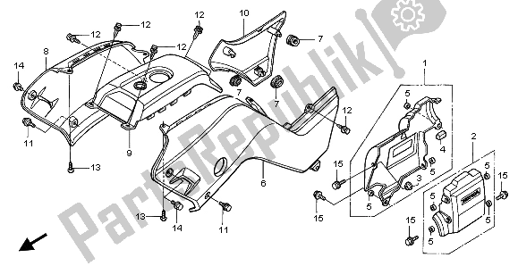 Todas las partes para Cubierta Del Cuerpo de Honda TRX 400 FW Fourtrax Foreman 2002