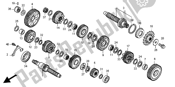 Tutte le parti per il Trasmissione del Honda NC 700 XA 2012