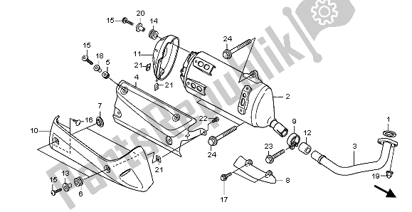 Toutes les pièces pour le Silencieux D'échappement du Honda SH 300A 2009