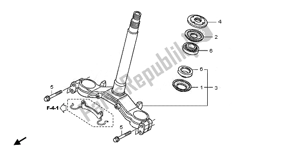 All parts for the Steering Stem of the Honda XL 700 VA Transalp 2010