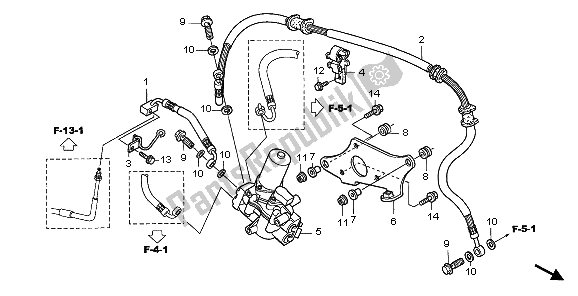 Alle onderdelen voor de Abs-eenheid van de Honda XL 1000 VA 2006